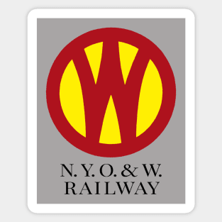 O&W Railroad NYO&W Railway Logo & Text, for Light Backgrounds Sticker